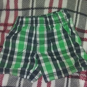 Boys plaid shorts size 12 months